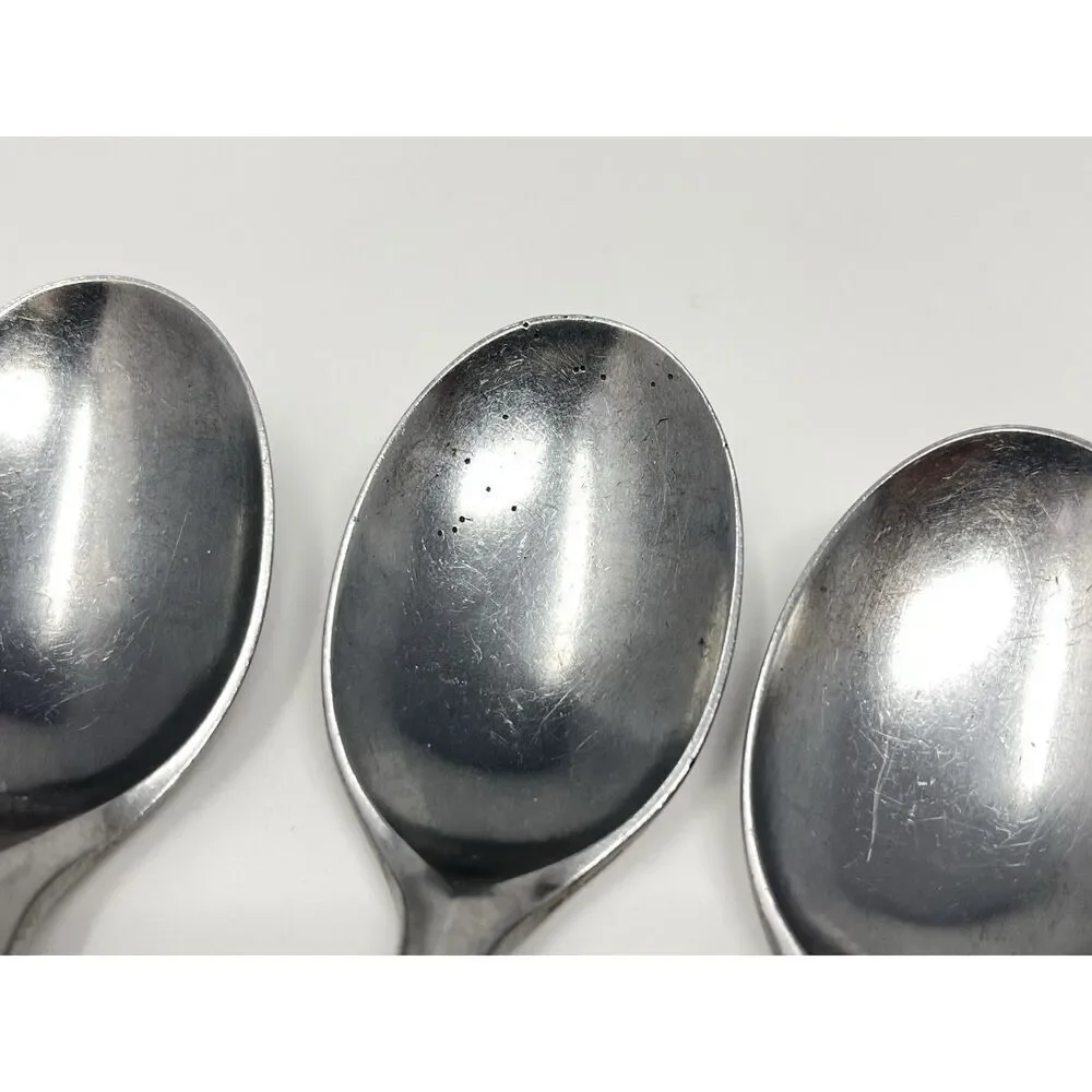 Dansk FJORD Teaspoons Teak Handle Stainless Steel Germany 6 3/8” Set Of 8
